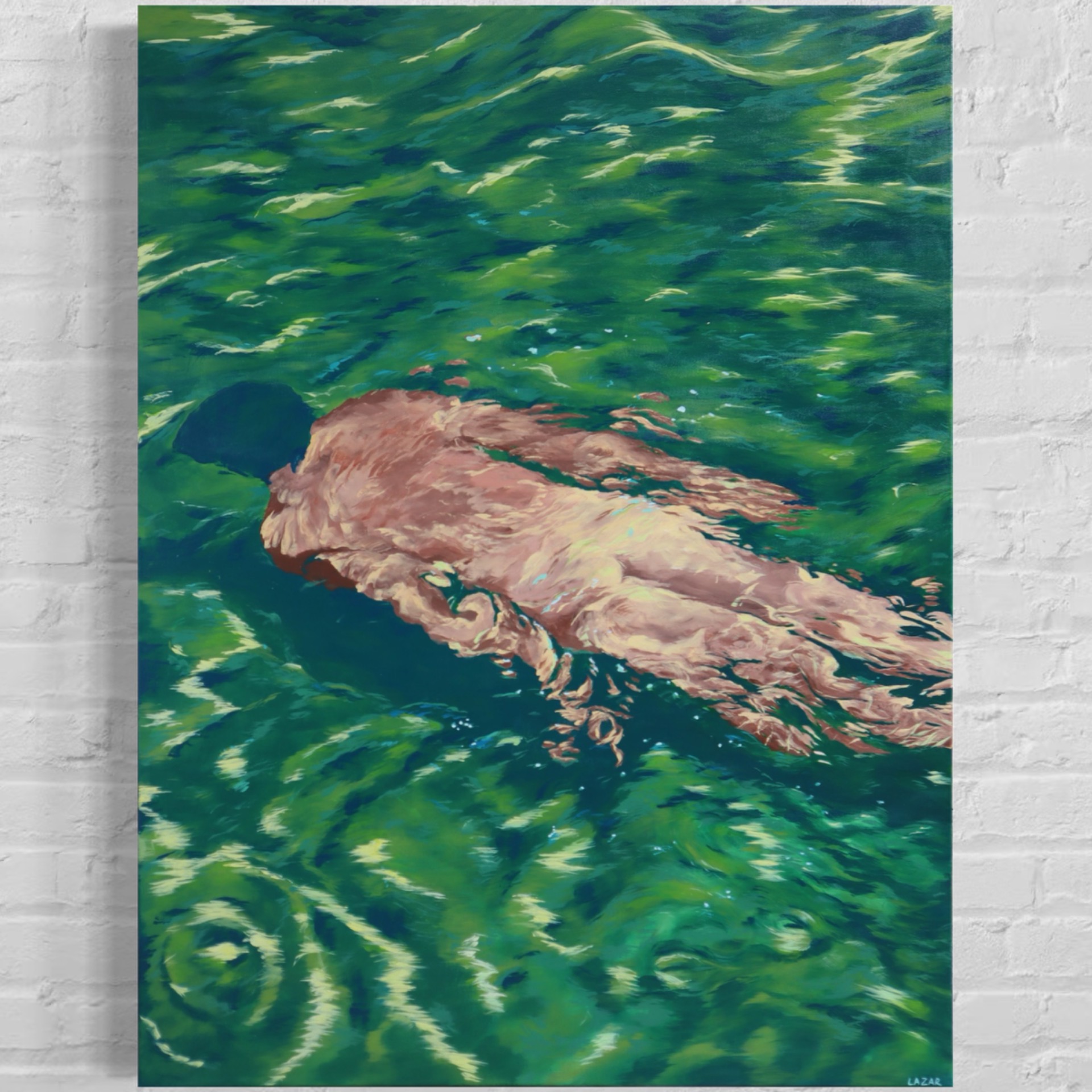 Acrylic painting “ Calm “ size 35,5 х 47,5 in