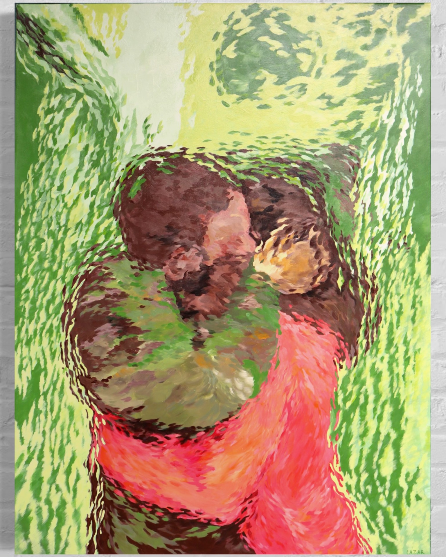 Acrylic painting “In the moment” size 35,5x47,5 in