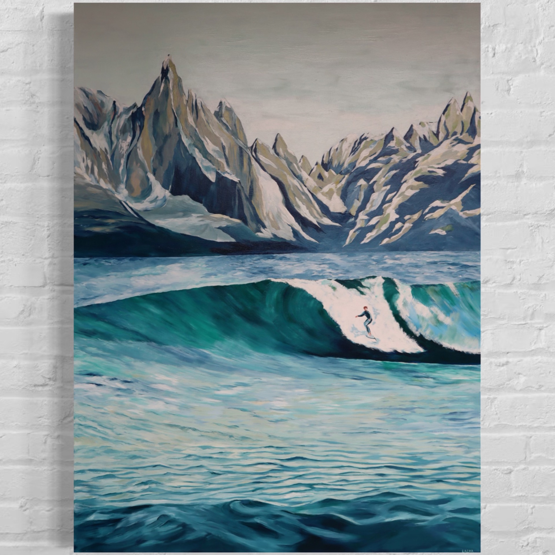 Acrylic painting size 35,5x47,5 in